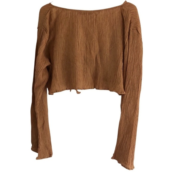 Savannah Morrow Amarillo Top In Sandstone Tie Front Size XL - Picture 5 of 11